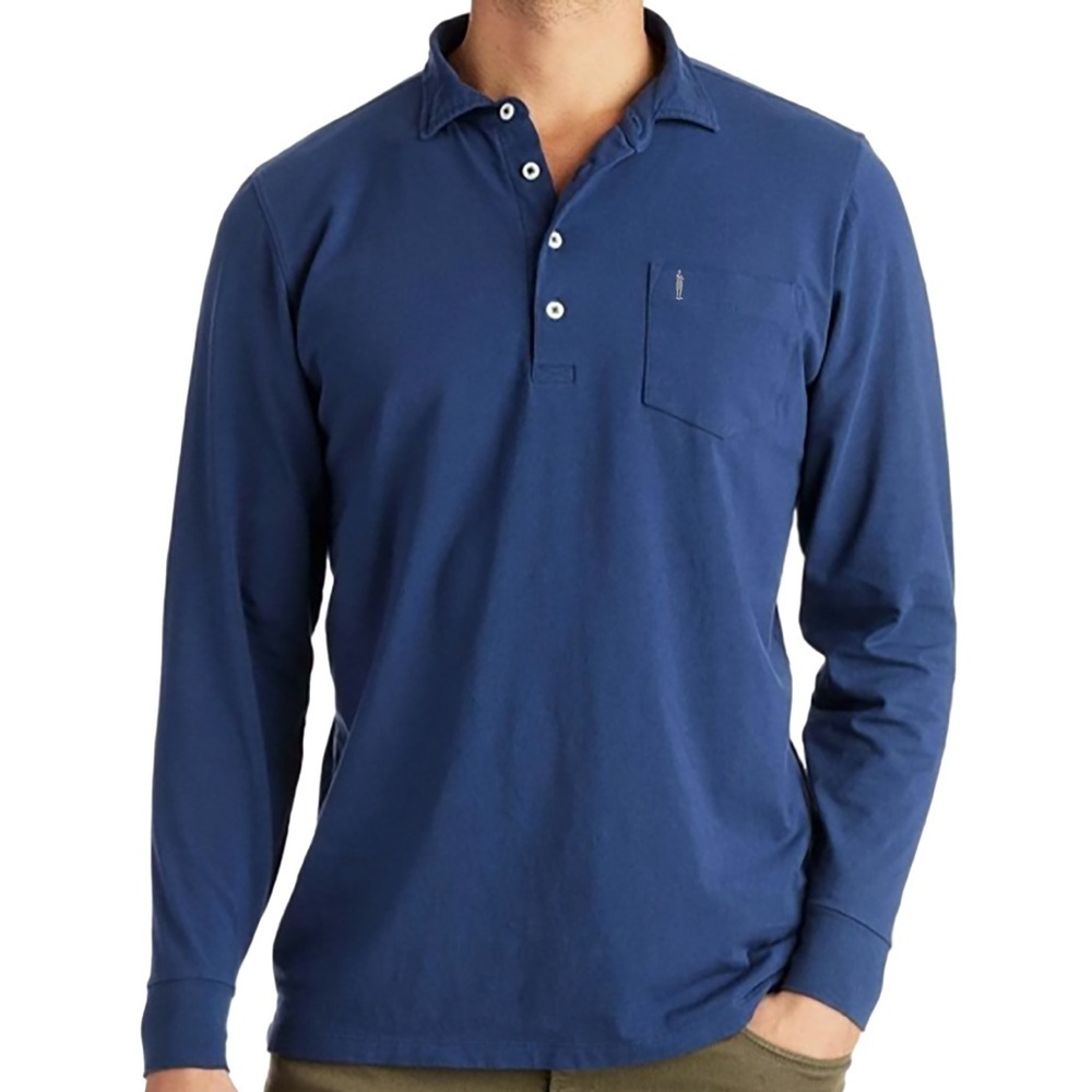 Rowdy gentleman blue long sleeve polo